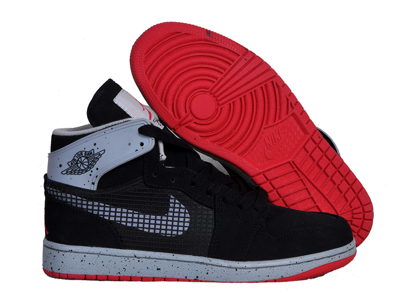 Air Jordan 1 Men Shoes Black/Lightblue Online